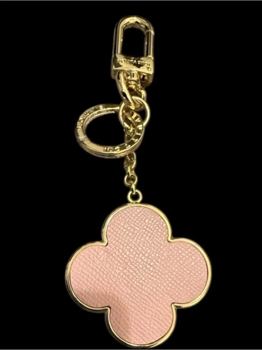 Louis Vuitton Brown Monogram Flower Key Charm w/ Pink & Red Accent NIOB - Picture 4 of 6